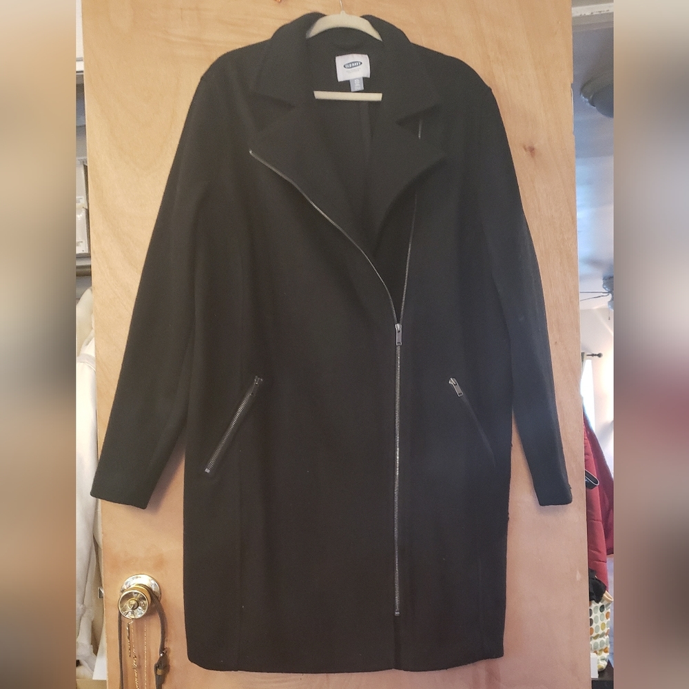 OLD NAVY  OVERCOAT XXL TALL BLACK NEW
